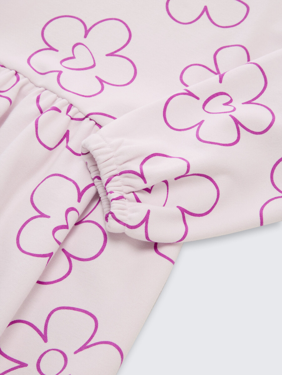 sweatshirtkleid mit blumenmuster