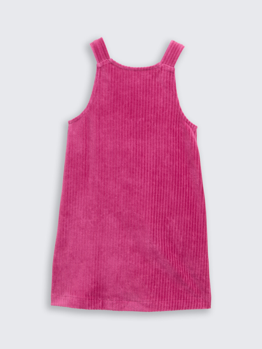 mini-cordkleid mit herzförmigen taschen