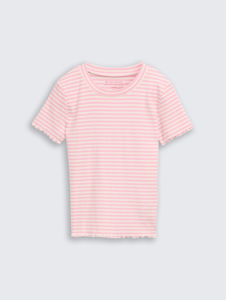 kurzes geripptes t-shirt