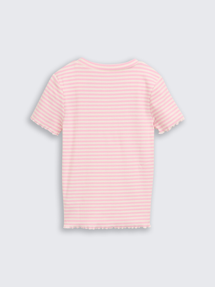 kurzes geripptes t-shirt