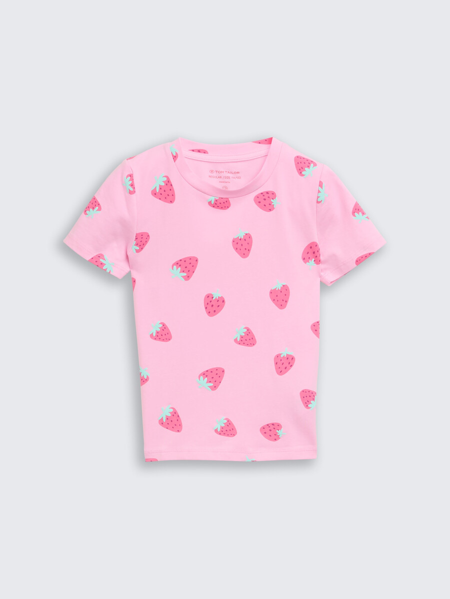 t-shirt mit allover-print