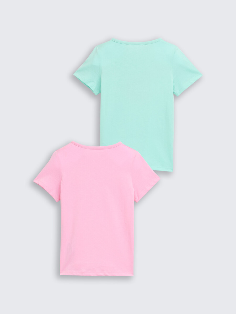 t-shirt mit folienaufdruck im 2er-pack