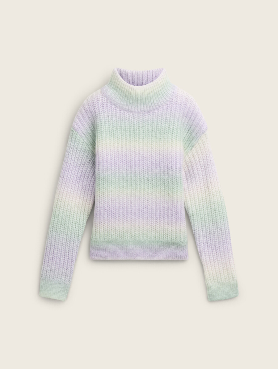 kurzer strickpullover mit farbverlauf