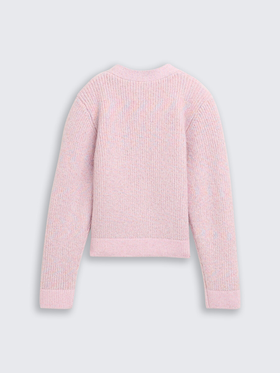 strickjacke mit leichten ballonärmeln