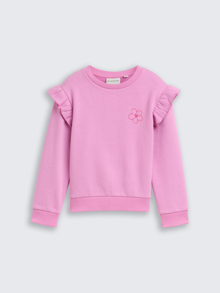 sweatshirt mit volants