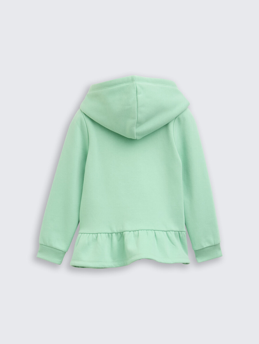 kapuzenpullover mit volant