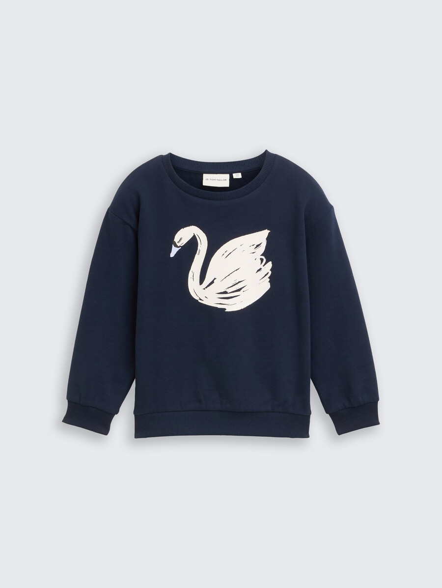 oversize-sweatshirt mit glitzerdruck