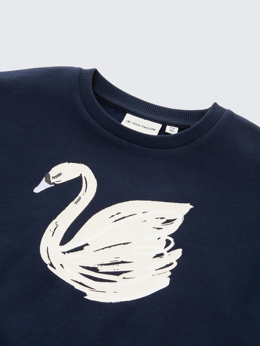 oversize-sweatshirt mit glitzerdruck