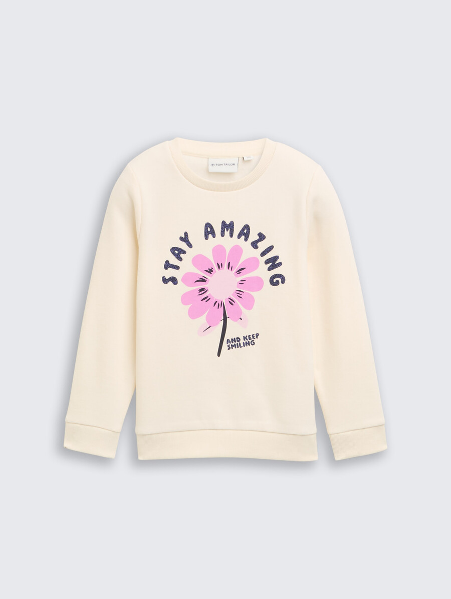 sweatshirt mit glitzerdruck